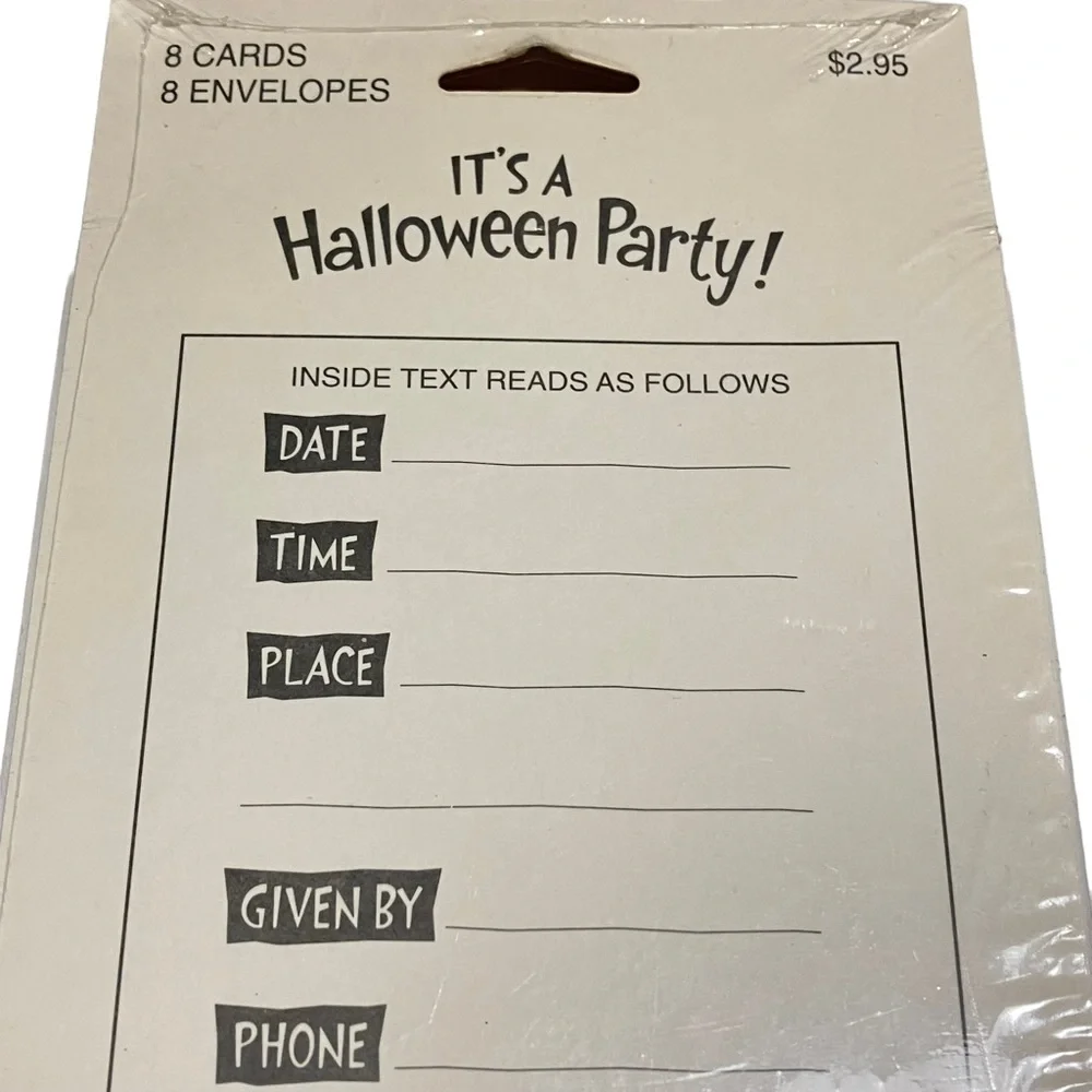 Vingate NEW American Greetings 8 Halloween Party Invitations Lot of 2 Packs